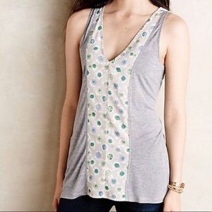 Anthropologie Floral Tank Top